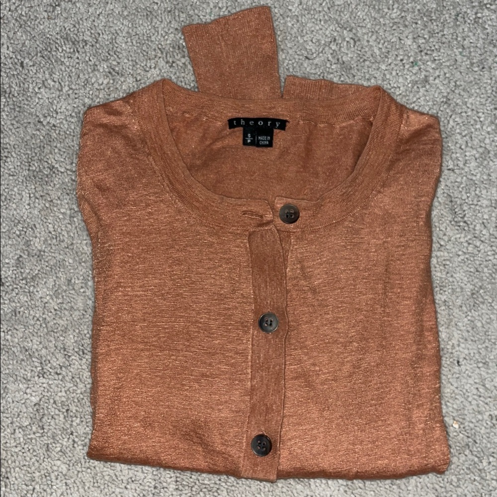 Theory linen blend cardigan